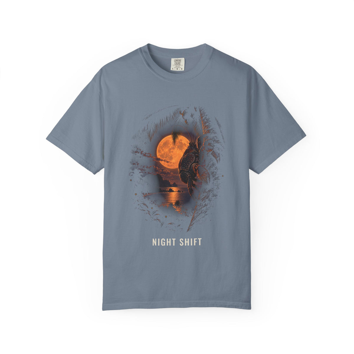 Night Shift Coconut Crab Shirt | Funny Night Owl Crab Tee | Comfort Colors T-Shirt