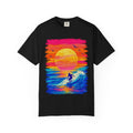 Grunge Sunset Surfer Shirt | Retro Stripe Surf Tee | Comfort Colors T-Shirt