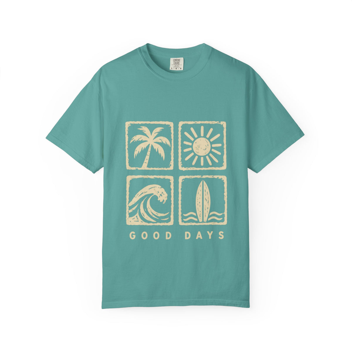 Good Days Stamp Shirt | Mini Beach Badges Tee | Comfort Colors T-Shirt
