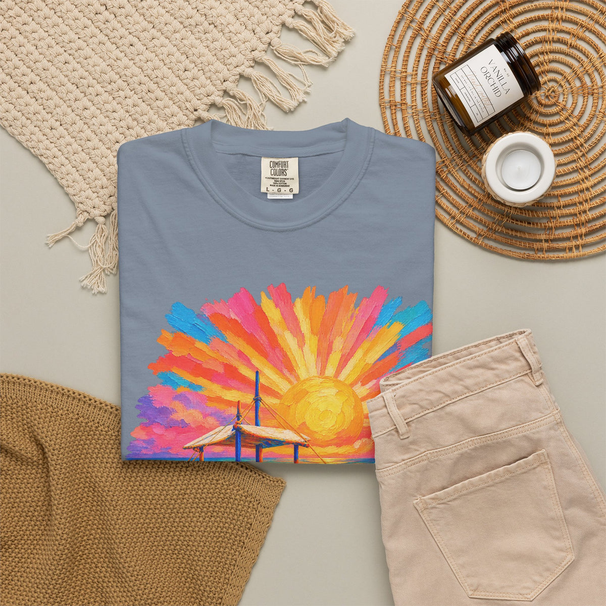 Filipino Bangka Boat Shirt | Philippines Sunburst Beach Tee | Comfort Colors T-Shirt