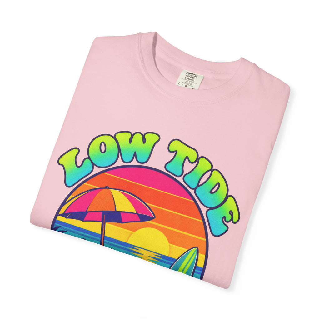 Low Tide High Vibes Tee | Good Vibes Beach Shirt | Colorful Tide Pool T-Shirt | Comfort Colors