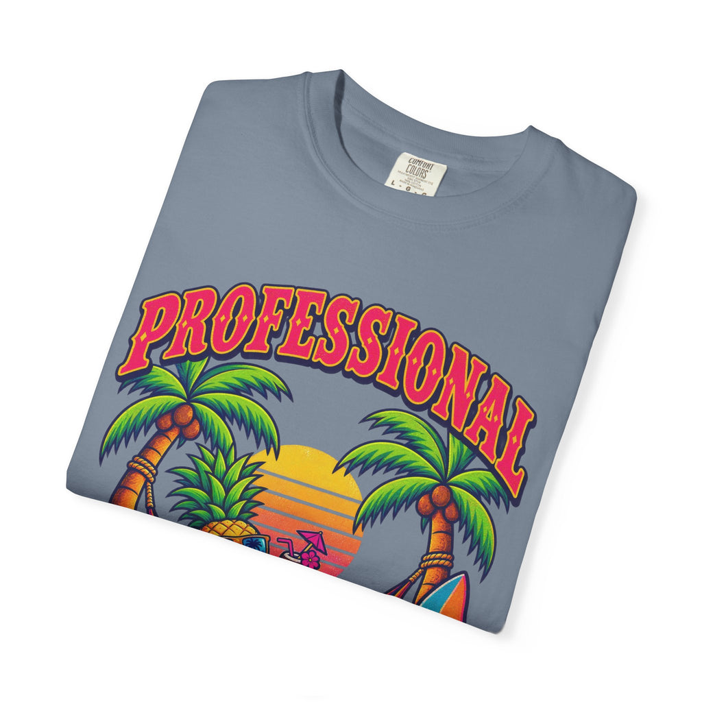 Professional Beach Bum Tee | Funny Pineapple Hammock Shirt | Retro Vacation T-Shirt | Comfort Colors