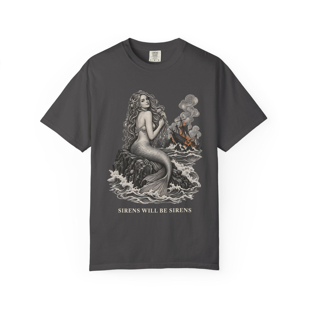 Sirens Will Be Sirens Shirt | Vintage Mermaid Etching Tee | Comfort Colors T-Shirt