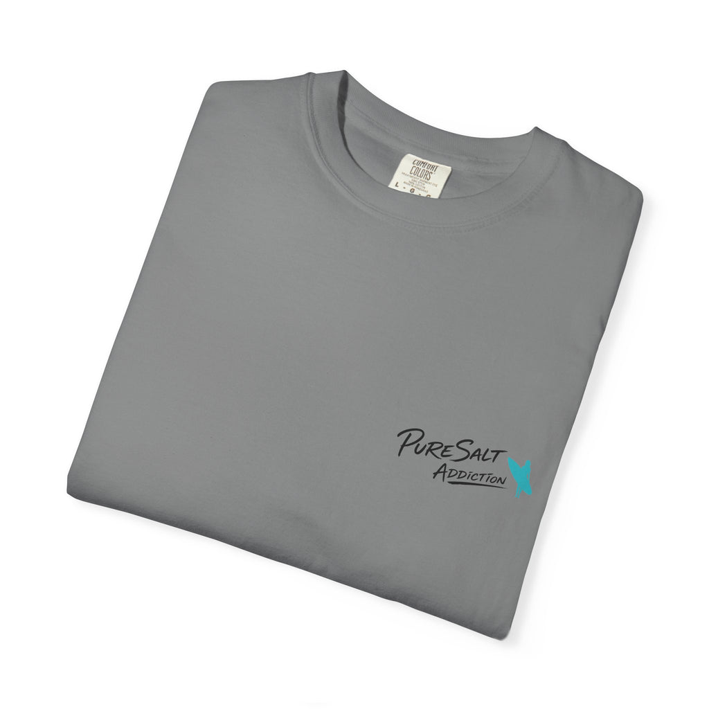Just Chillin' Surf T-Shirt — Retro Beach Vibes with Guitarist Graphic