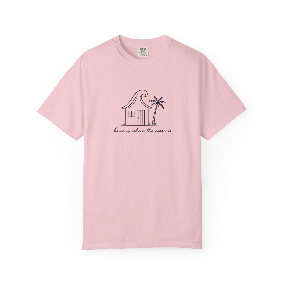 Home Is Where The Ocean Is Tee | Minimal Beach House Shirt | Inspirational Ocean T-Shirt | Comfort Colors
