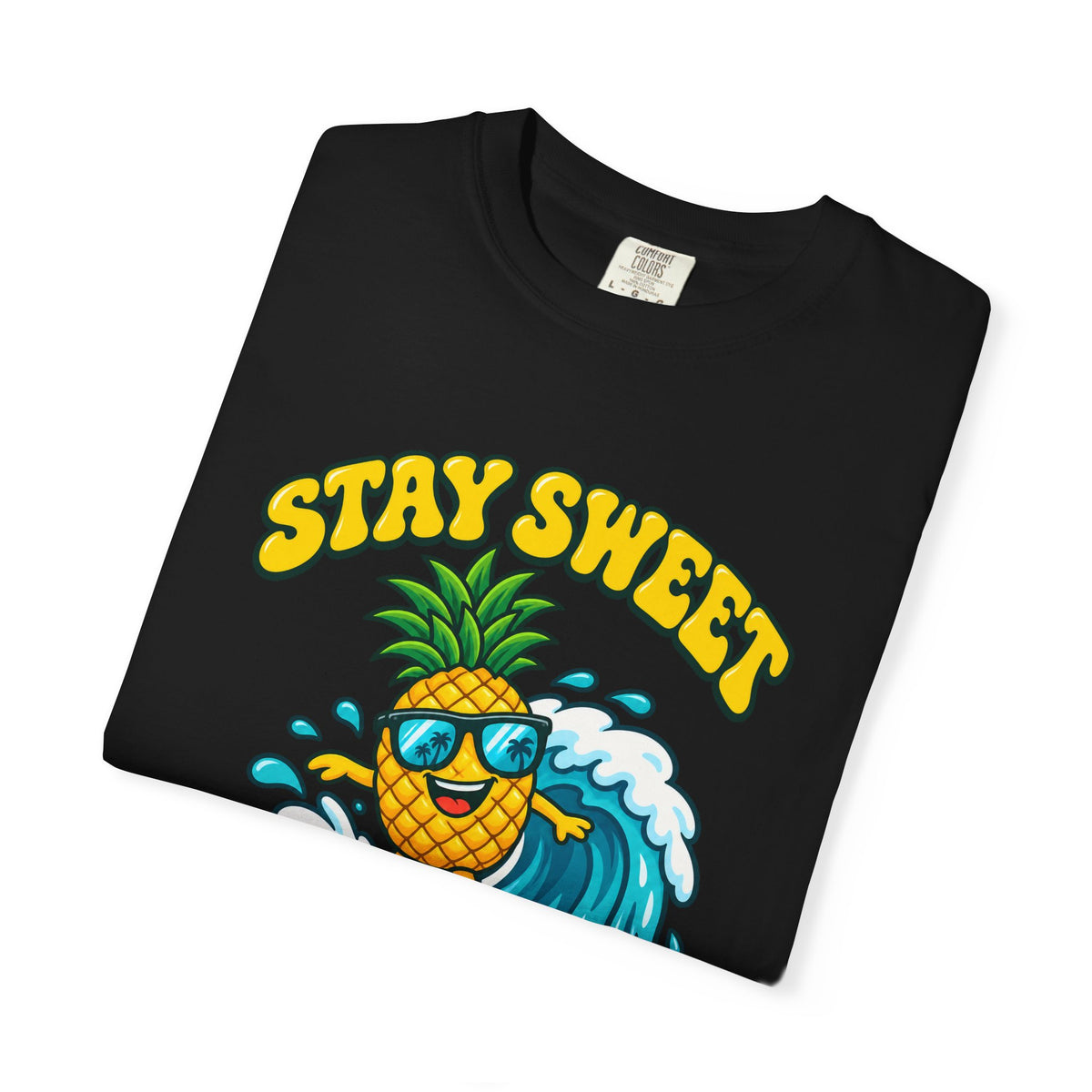 Stay Sweet Stay Salty Tee | Surfing Pineapple Shirt | Cute Tropical Fruit T-Shirt | Comfort Colors Ivory