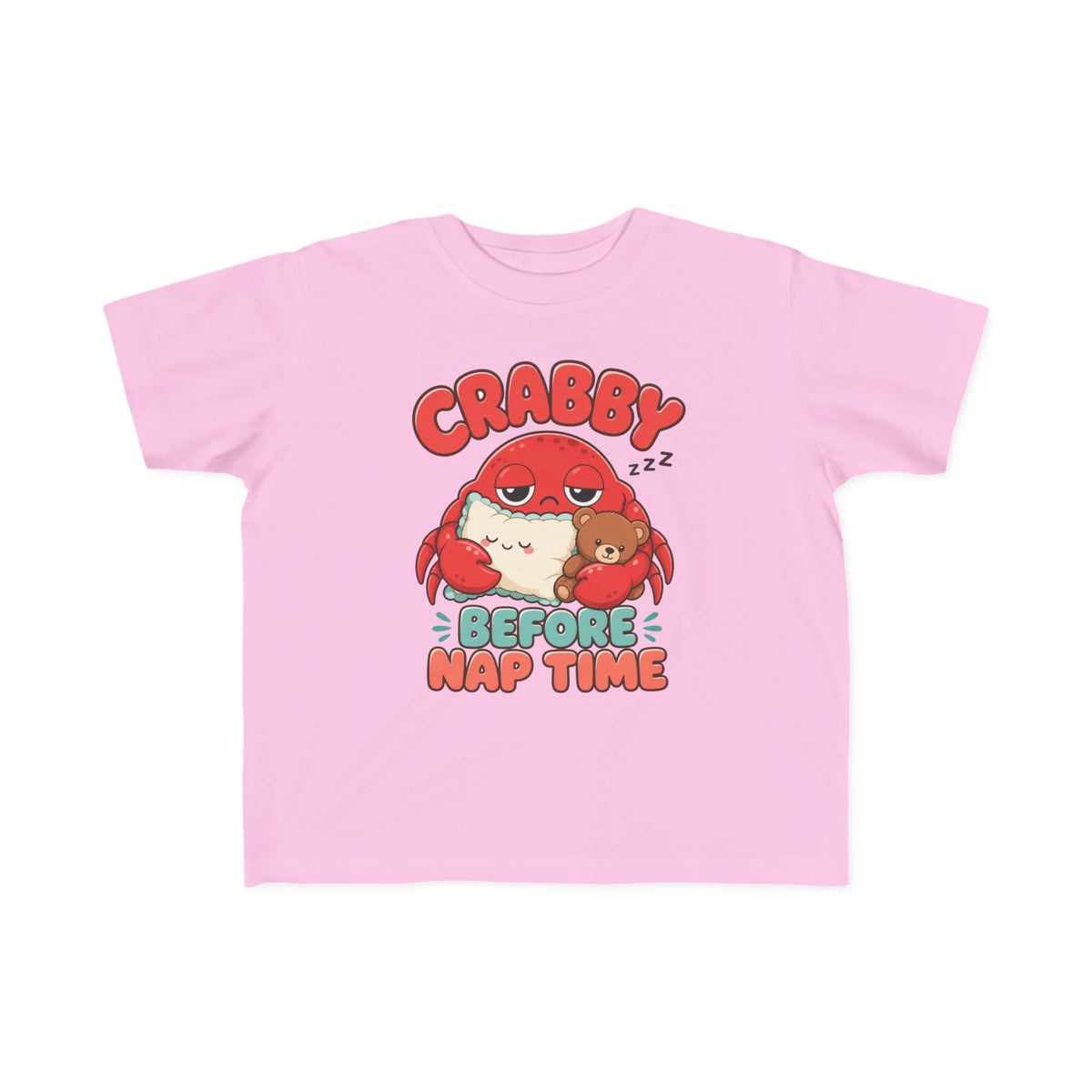 Crabby Before Nap Time Kids Tee | Funny Crab Toddler Shirt | Toddler Beach T-Shirt | Surf Kid Gift