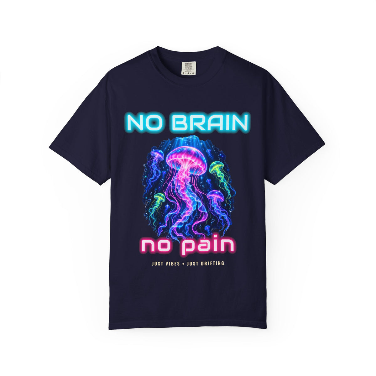 Jellyfish No Brain No Pain Shirt | Funny Jellyfish Tee | Comfort Colors T-Shirt