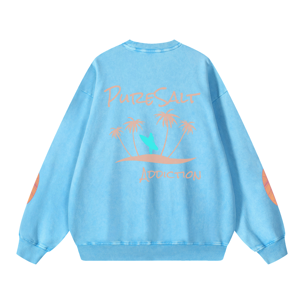PureSalt Addiction Snow Washed Oversized Sweatshirt
