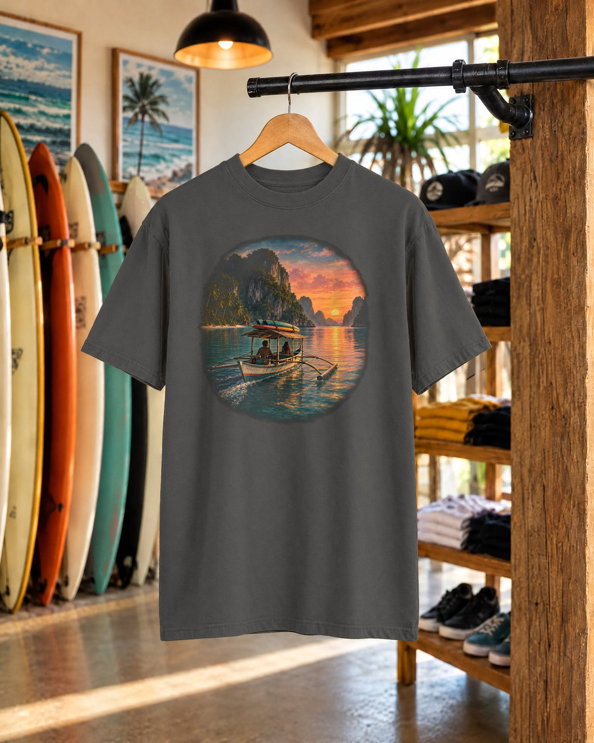 Island Bangka Boat Shirt | Vintage Philippines Tee | Comfort Colors T-Shirt