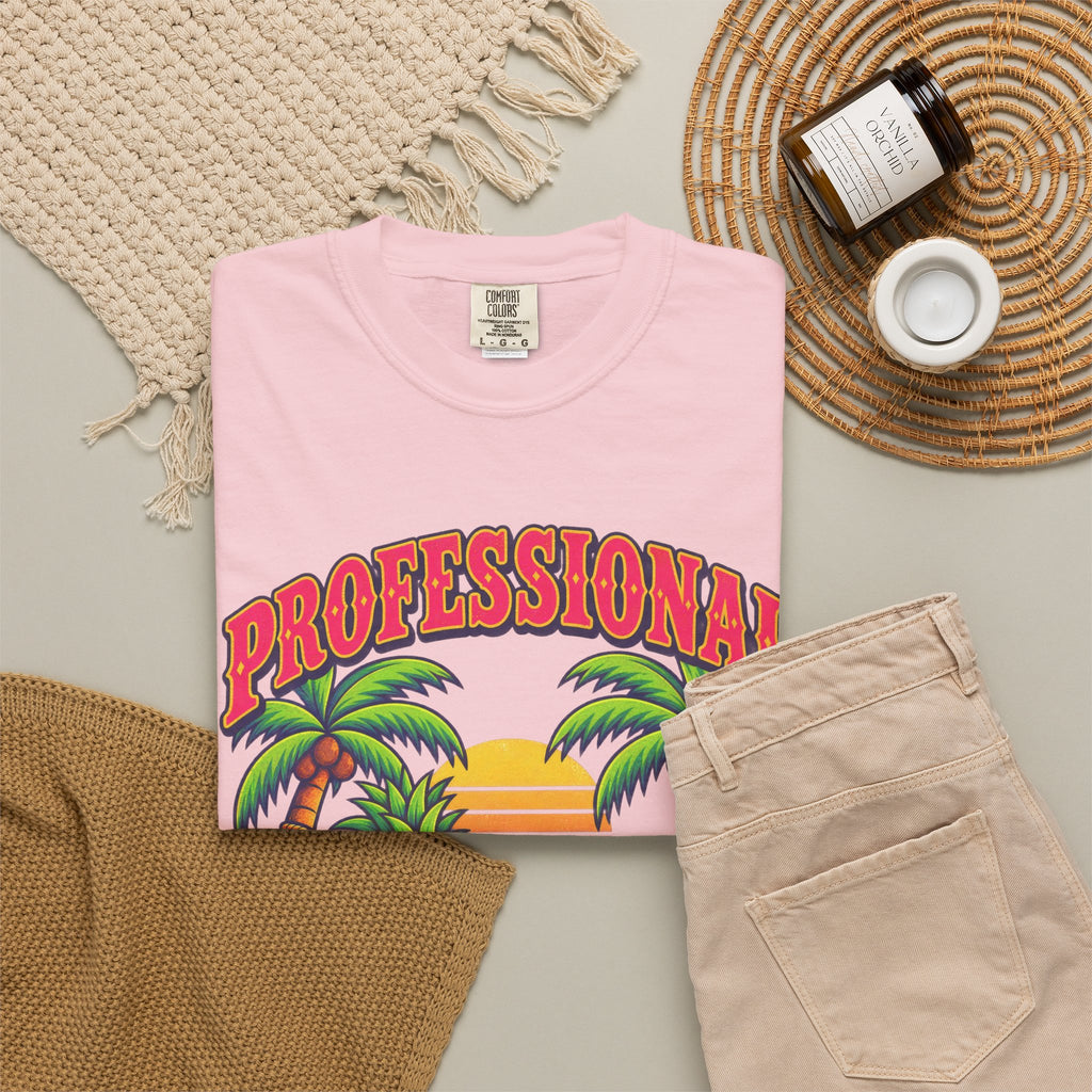 Professional Beach Bum Tee | Funny Pineapple Hammock Shirt | Retro Vacation T-Shirt | Comfort Colors