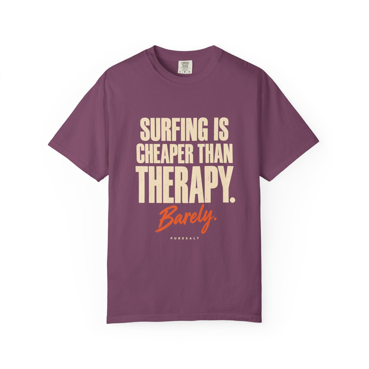 Surfing Is Cheaper Than Therapy tee | Surf Quote T-Shirt