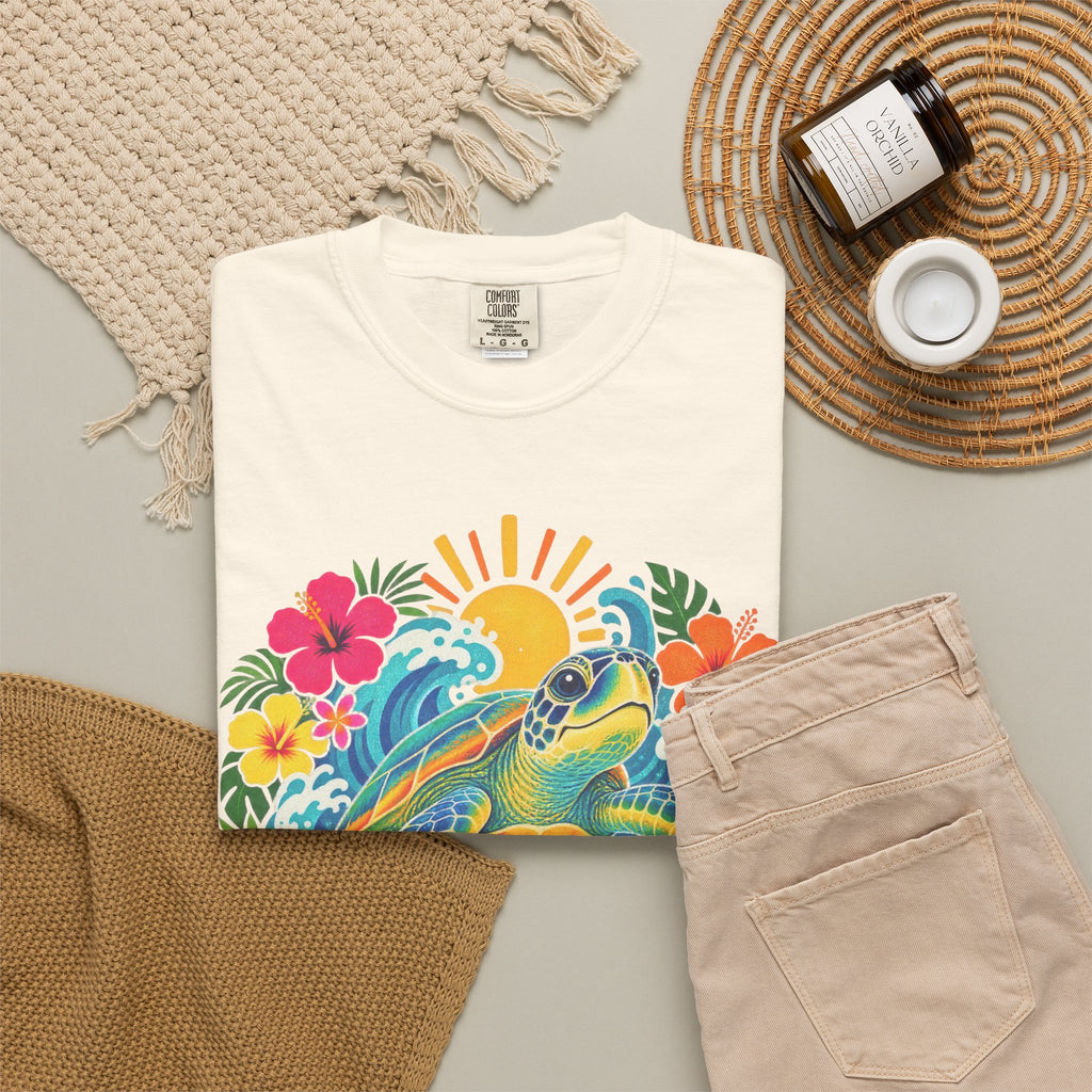 Sea You Later Sea Turtle Tee | Funny Ocean Pun Shirt | Colorful Beach T-Shirt | Comfort Colors