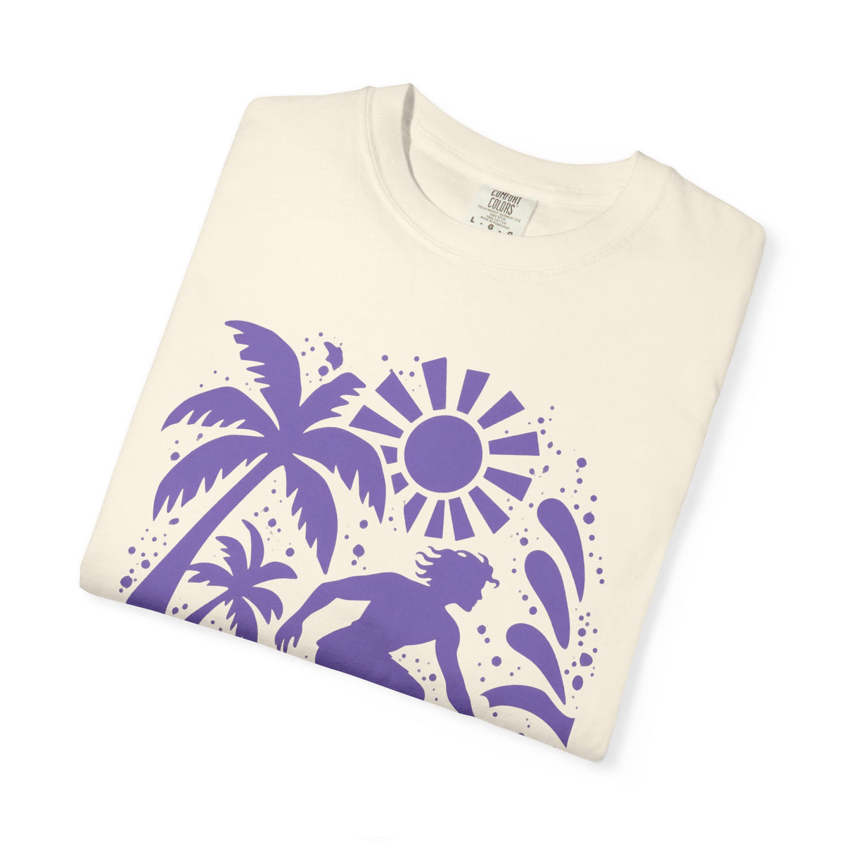 Collage Surfer Shirt | Paper Cut Surf Art Tee | Comfort Colors T-Shirt