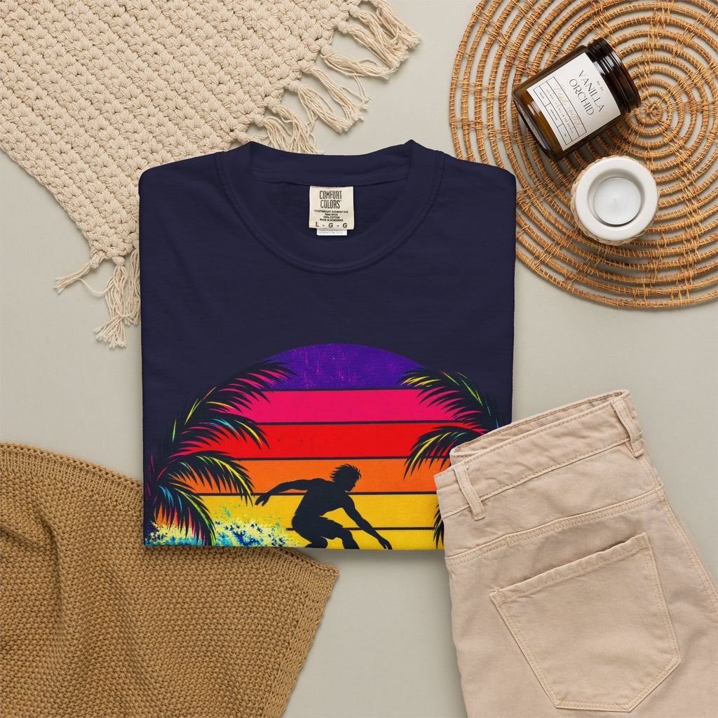 Sunset Chaser Tee | Retro Sunset Shirt | Tropical Surf T-Shirt | Comfort Colors