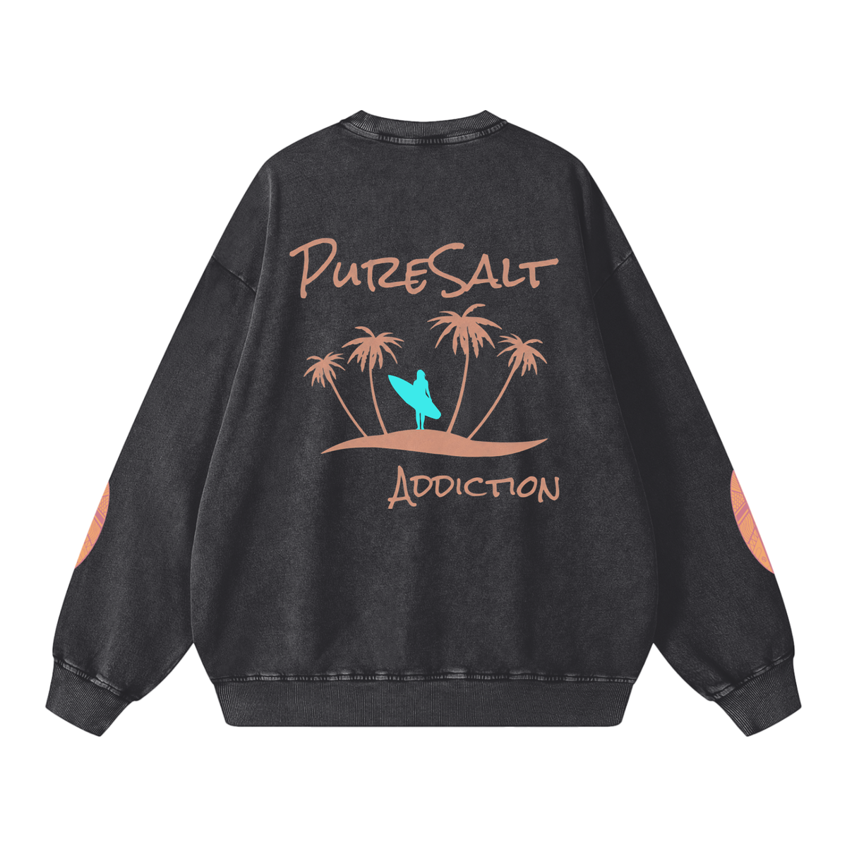 PureSalt Addiction Snow Washed Oversized Sweatshirt