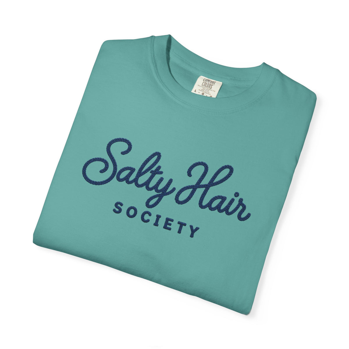 Salty Hair Society Tee | Beach Hair Dont Care Script Shirt | Coastal Girl T-Shirt | Comfort Colors Orchid