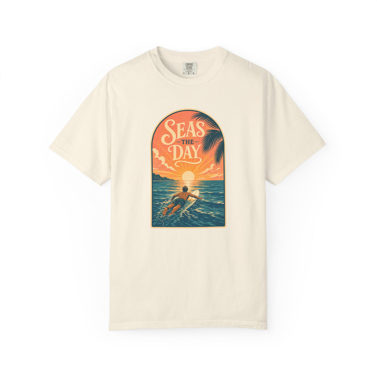 Seas The Day Tee | Vintage Ocean Shirt | Retro Beach T-Shirt | Comfort Colors Gift