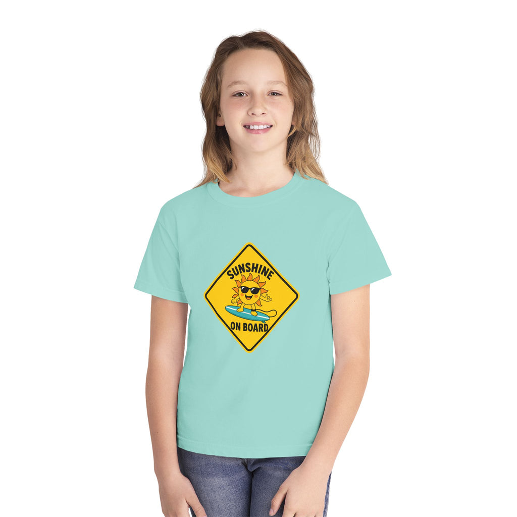 Sunshine On Board Kids Tee | Sunshine Kids Shirt | Youth Beach T-Shirt | Surf Kid Gift