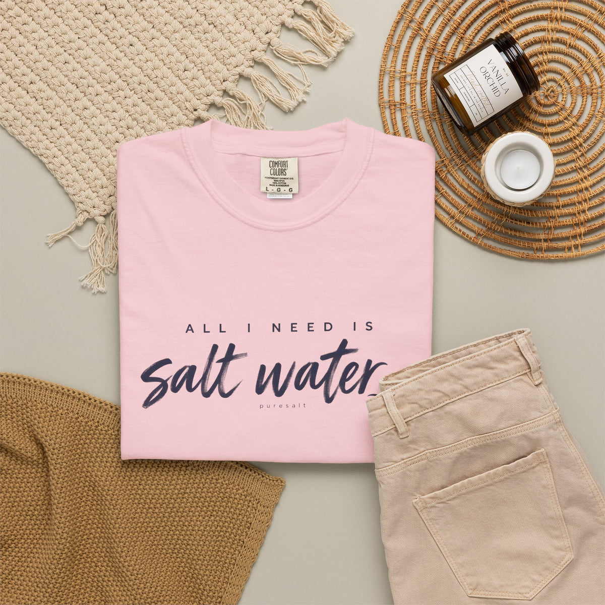 Salt Water Tee — "All I Need is Salt Water" Beach T-Shirt