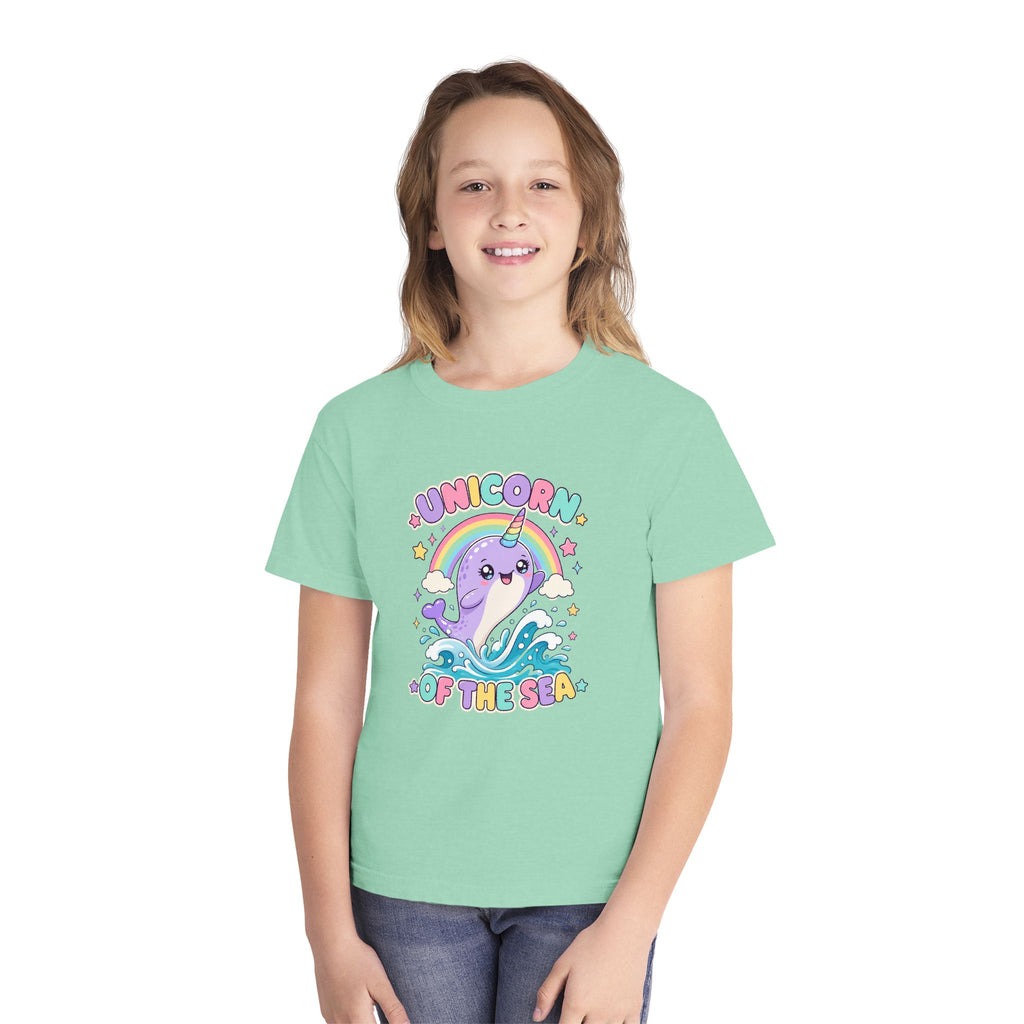 Unicorn Of The Sea Kids Tee | Narwhal Kids Shirt | Youth Beach T-Shirt | Surf Kid Gift