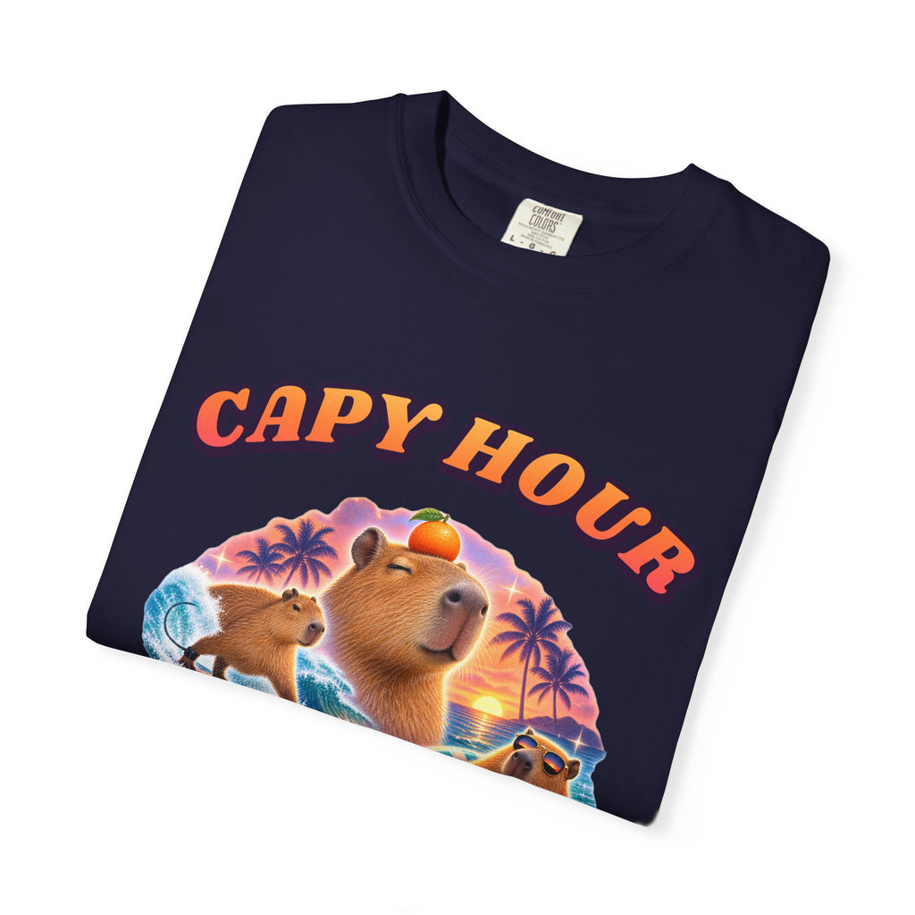 Capybara Bootleg Shirt | Capy Hour Funny Surf Tee | Comfort Colors T-Shirt