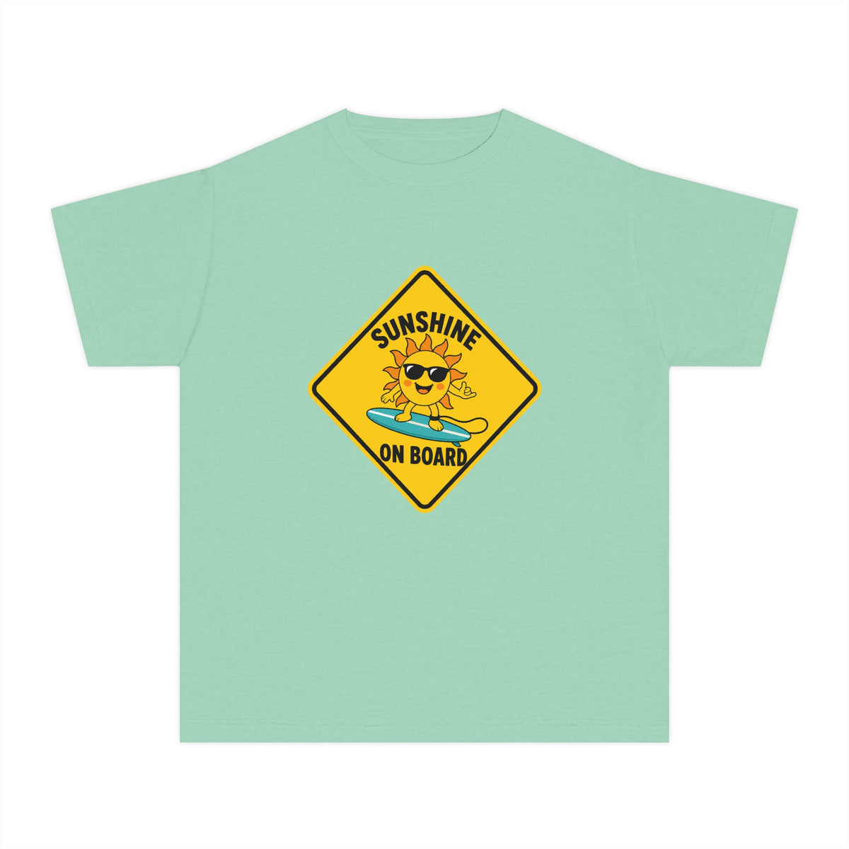 Sunshine On Board Kids Tee | Sunshine Kids Shirt | Youth Beach T-Shirt | Surf Kid Gift