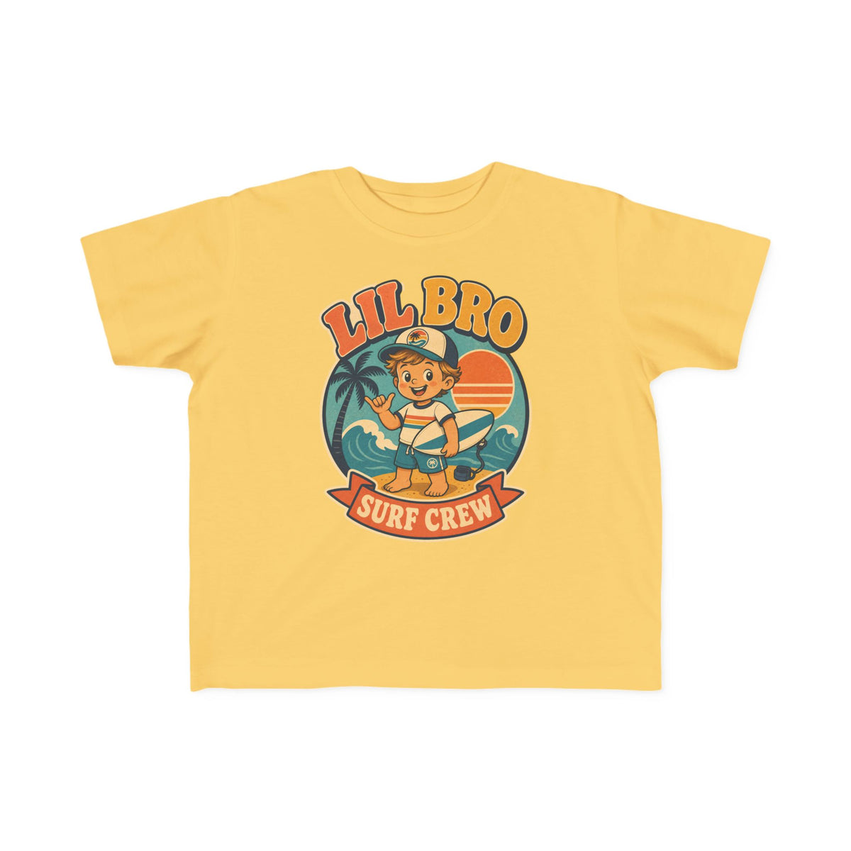 Lil Bro Surf Crew Kids Tee | Little Brother Surf Shirt | Toddler Beach T-Shirt | Surf Kid Gift