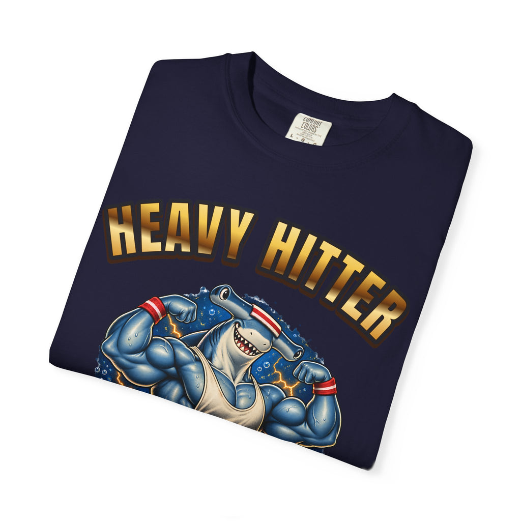 Hammerhead Gym Shirt | Heavy Hitter Shark Bootleg Tee | Comfort Colors T-Shirt
