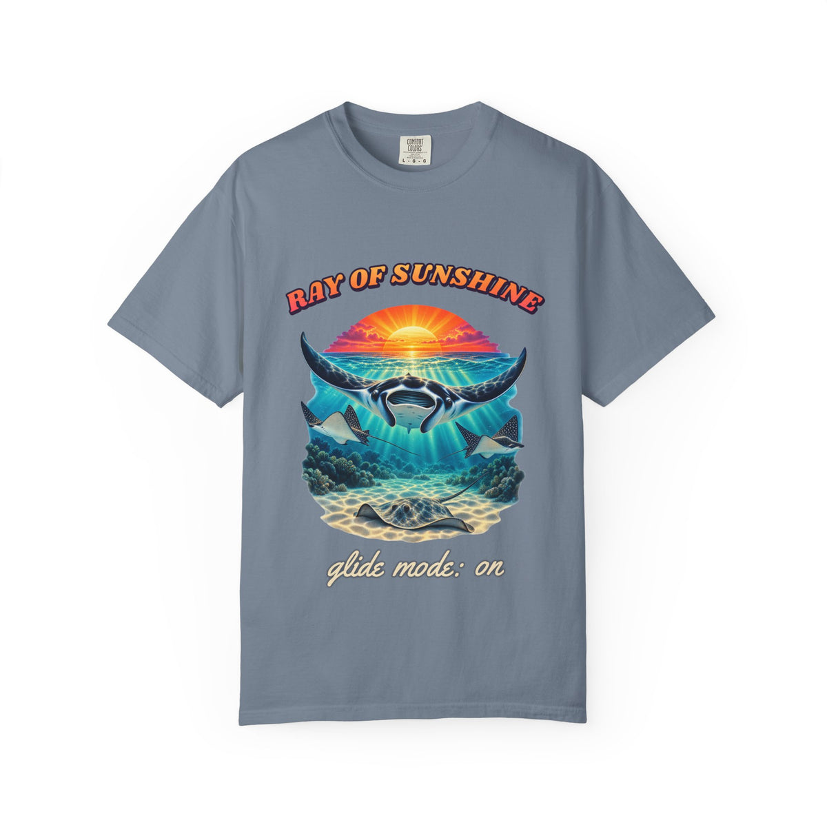 Ray Of Sunshine Stingray Shirt | Manta Ray Bootleg Tee | Comfort Colors T-Shirt