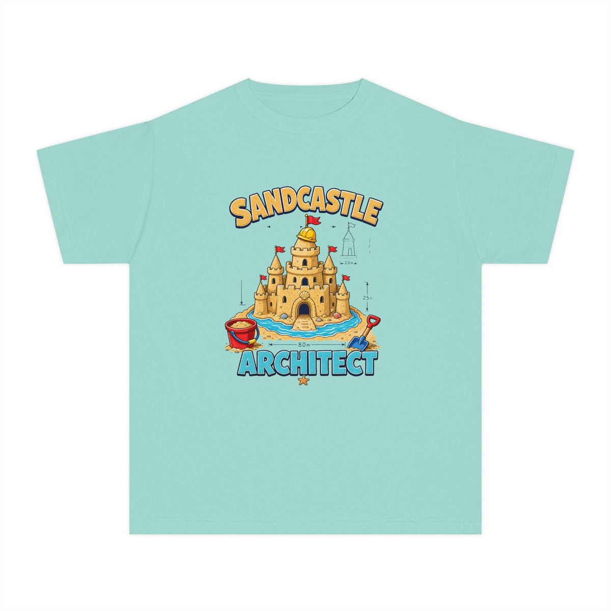 Sandcastle Architect Kids Tee | Sandcastle Kids Shirt | Youth Beach T-Shirt | Surf Kid Gift