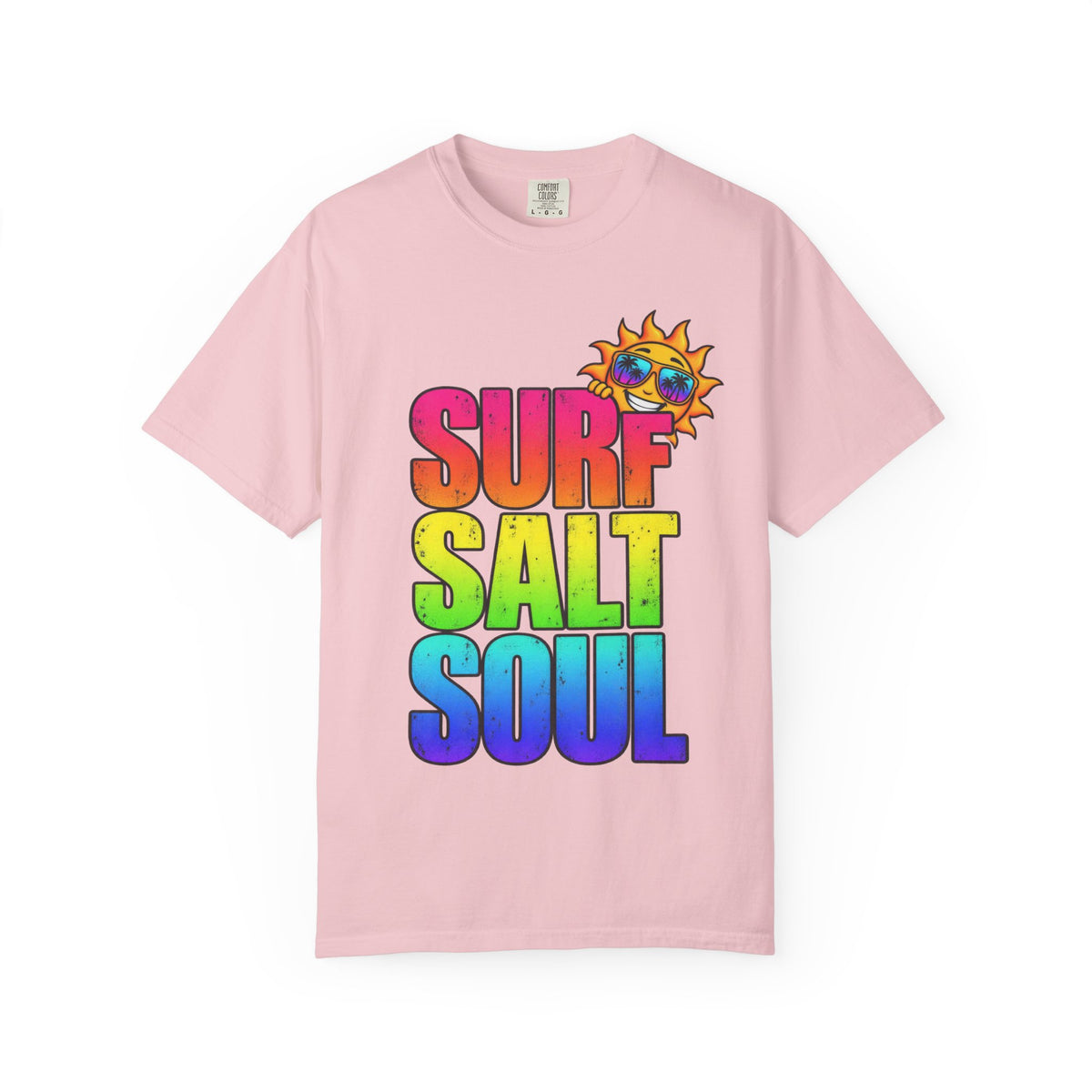 Surf Salt Soul Tee | Retro Surf Graphic Shirt | Colorful Beach T-Shirt | Comfort Colors