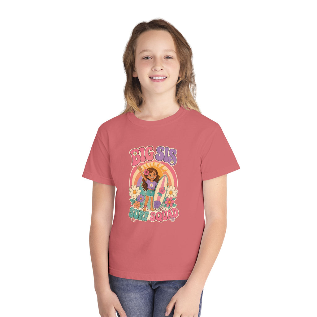 Big Sis Surf Squad Kids Tee | Big Sister Surf Shirt | Youth Beach T-Shirt | Surf Kid Gift