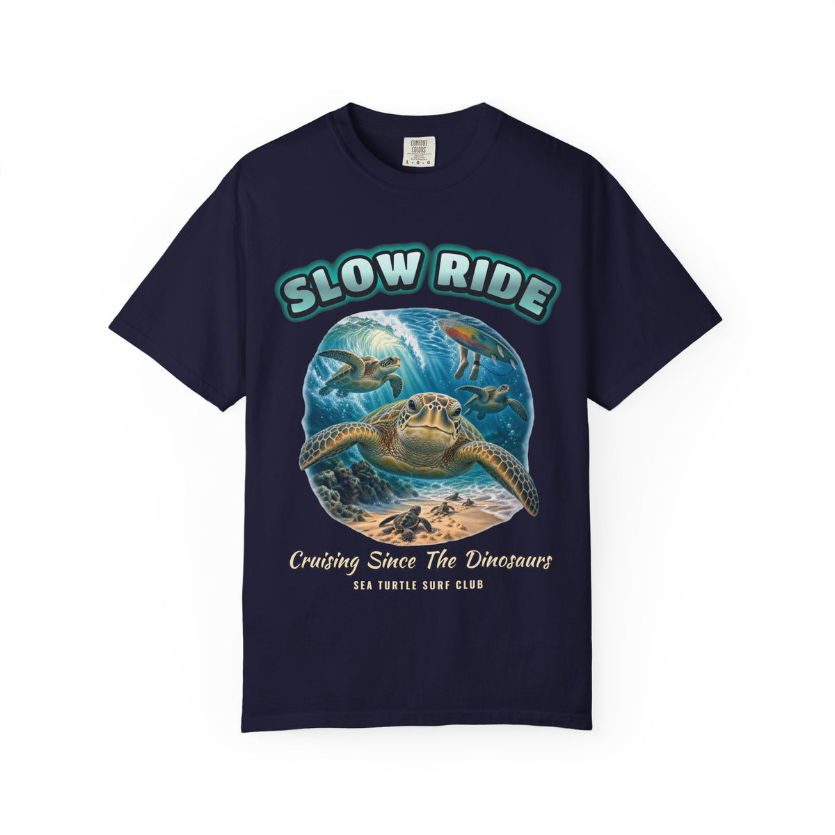 Sea Turtle Bootleg Shirt | Slow Ride Funny Turtle Tee | Comfort Colors T-Shirt