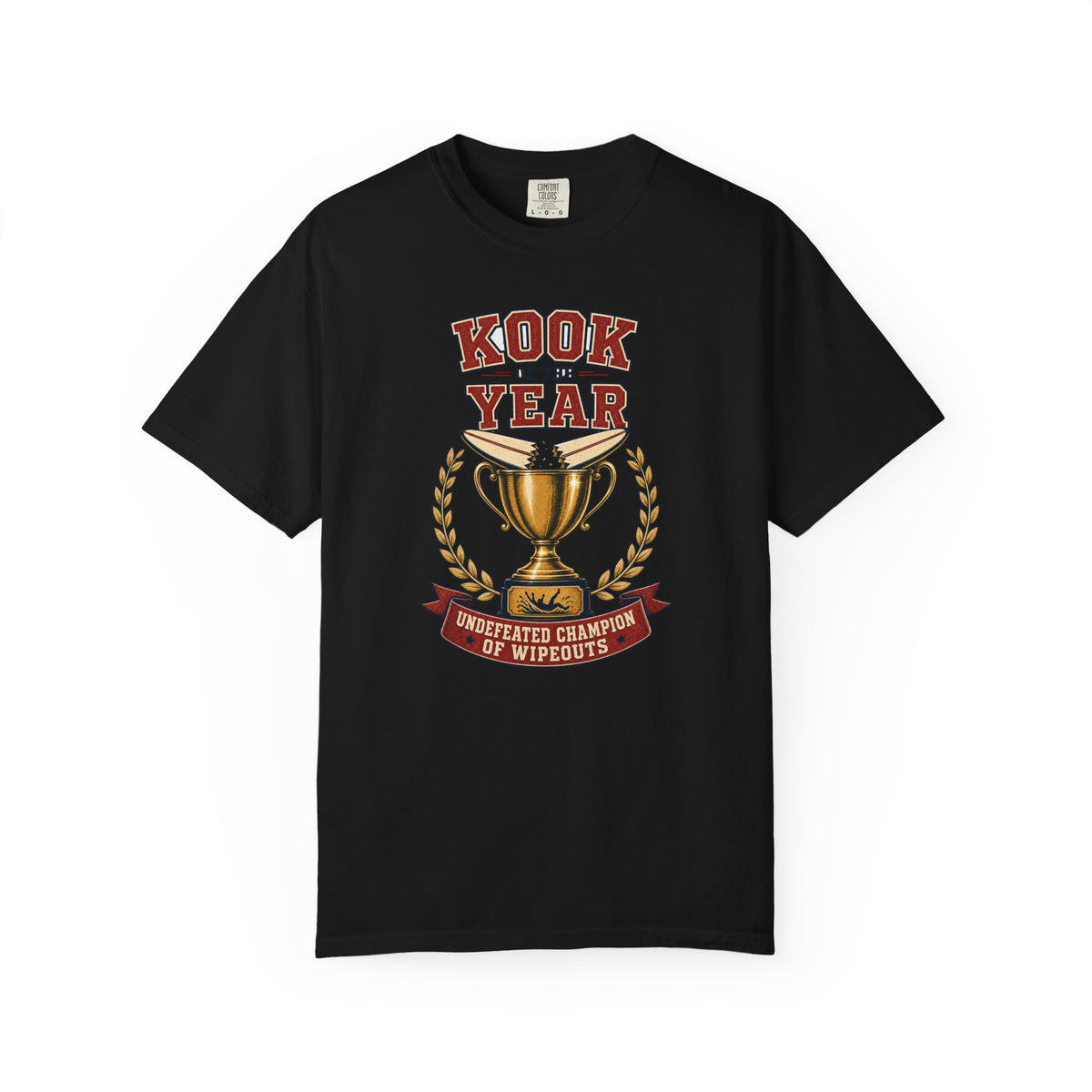 Kook Of The Year Tee | Funny Kook Surf Shirt | Retro Beach T-Shirt | Comfort Colors Gift