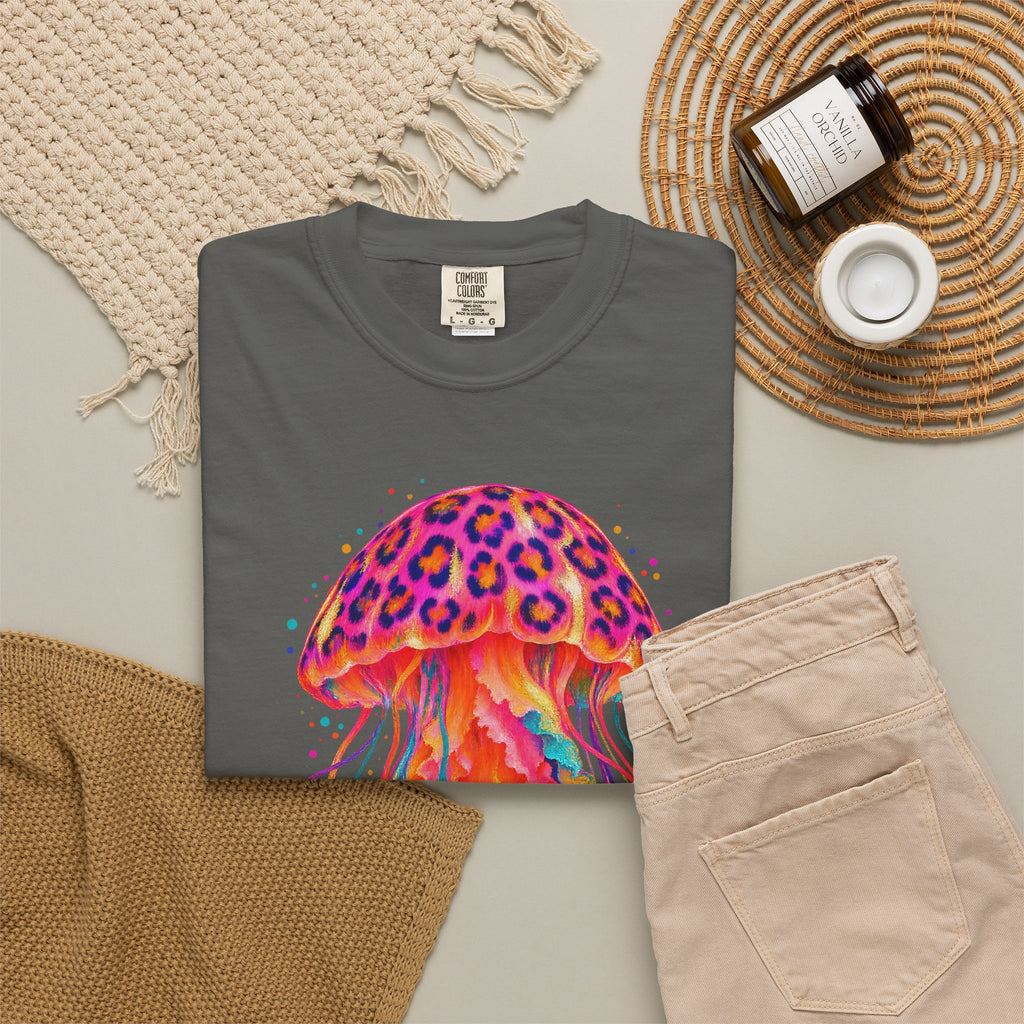 Neon Leopard Jellyfish Shirt | Ocean Jellyfish Tee | Comfort Colors T-Shirt
