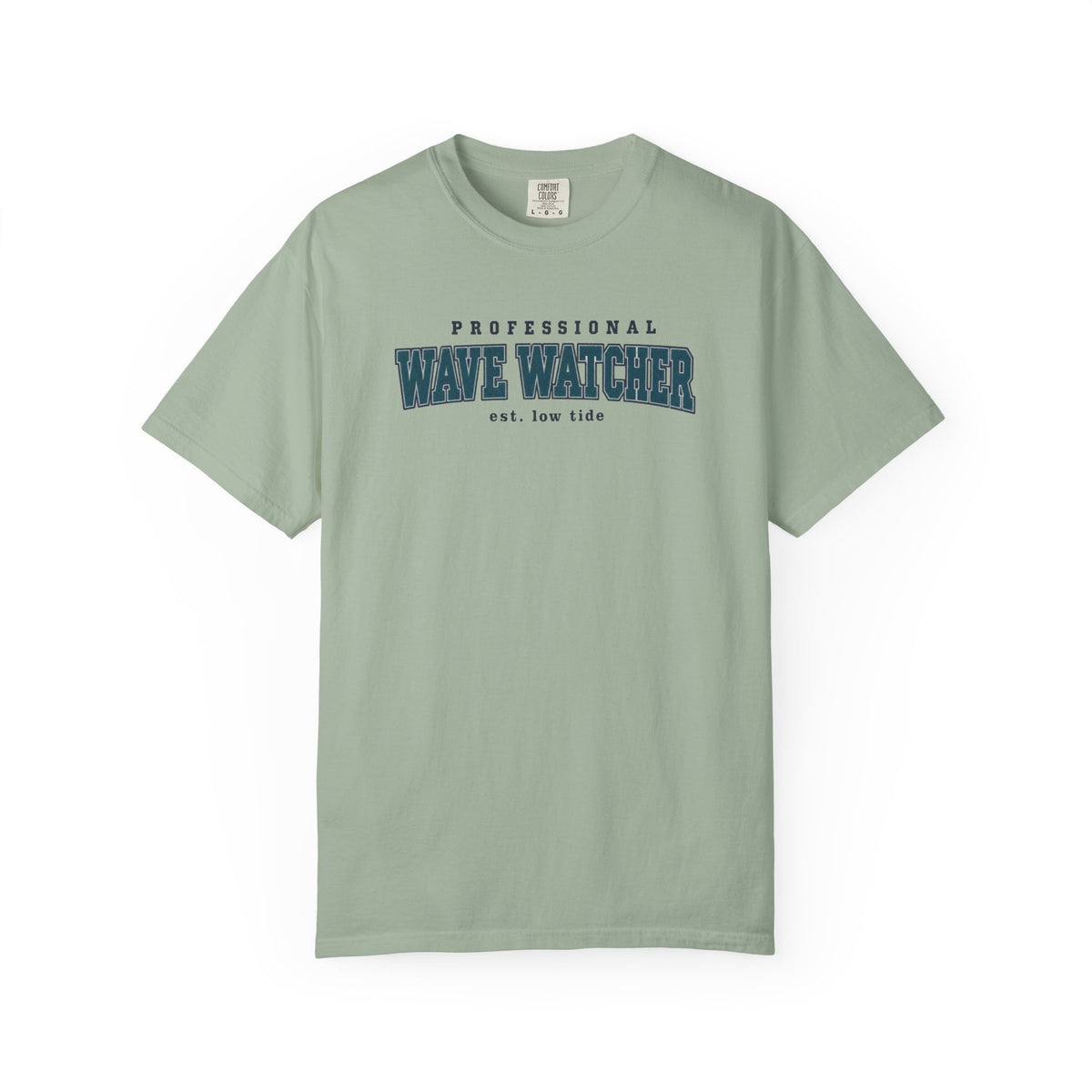 Professional Wave Watcher Tee | Funny Beach Shirt | Varsity Style Surf T-Shirt | Comfort Colors Gift