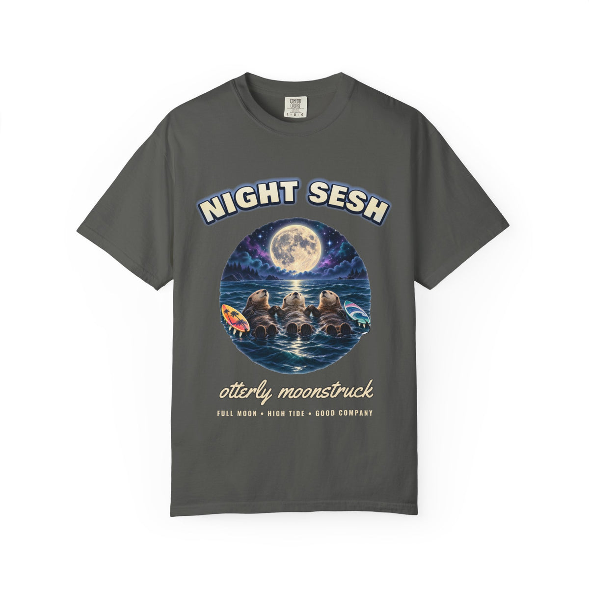 Otters Moon Bootleg Shirt | Night Sesh Funny Otter Tee | Comfort Colors T-Shirt