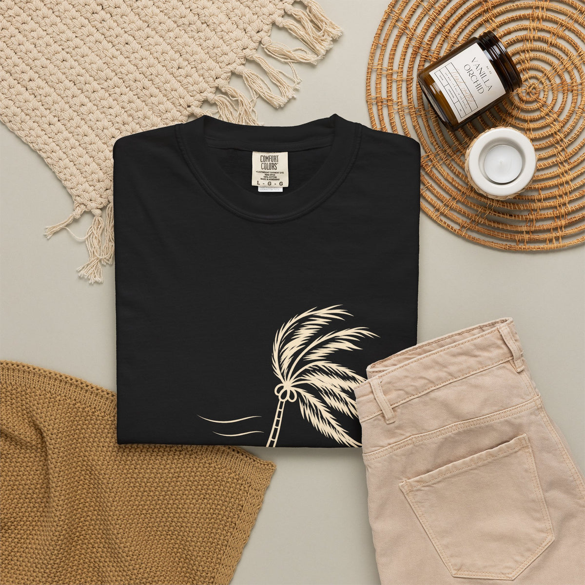 T-Shirt — Palm Tree "Bend Don’t Break" Graphic