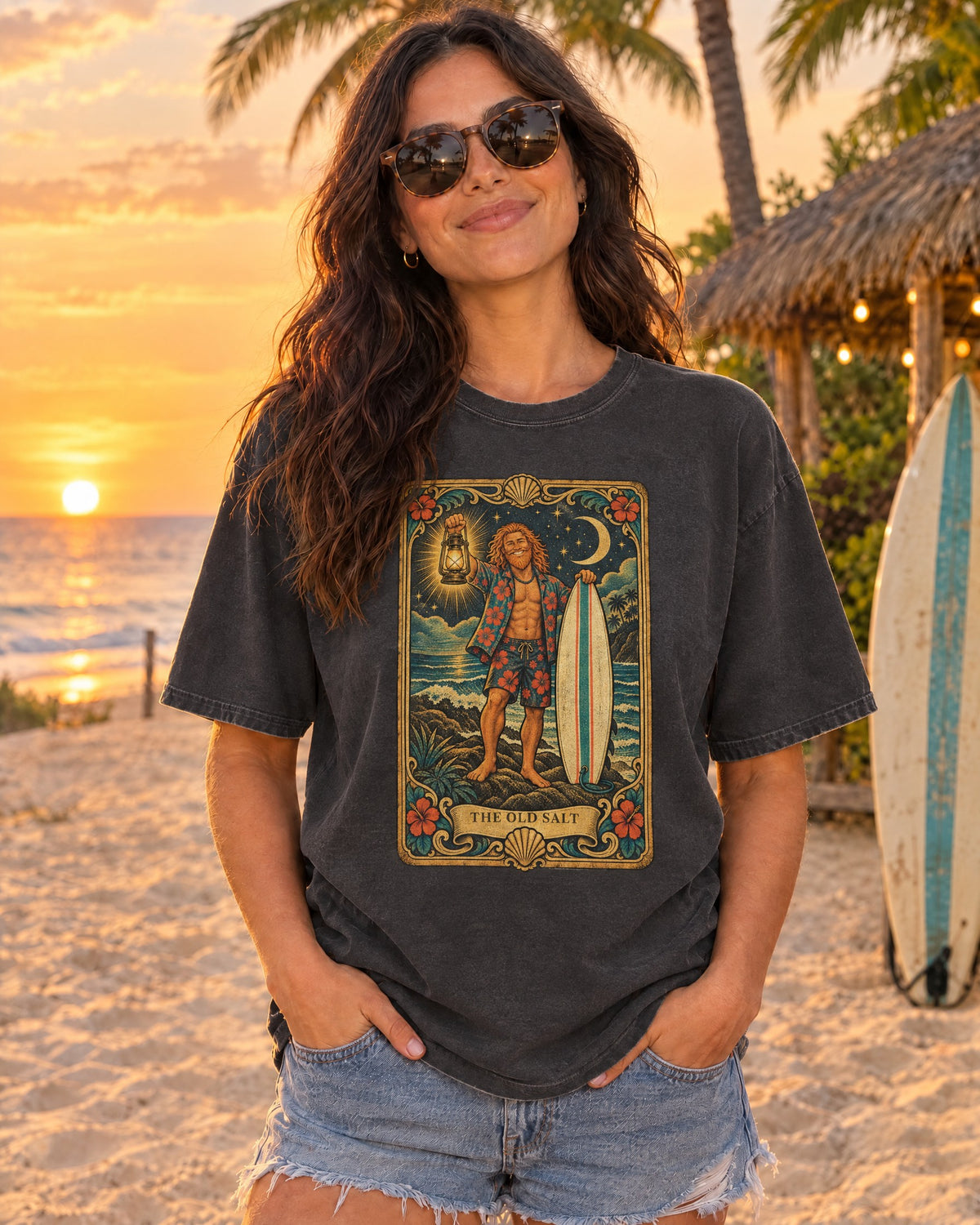 The Old Salt Tarot Card Shirt | Vintage Sailor Tarot Tee | Comfort Colors T-Shirt