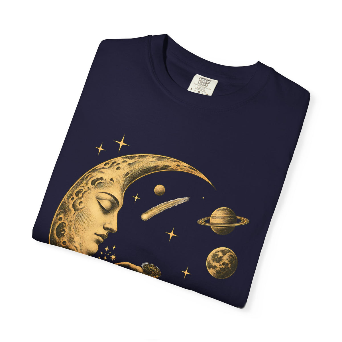Moon Rider Surfer Shirt | Celestial Moon Surf Tee | Comfort Colors T-Shirt