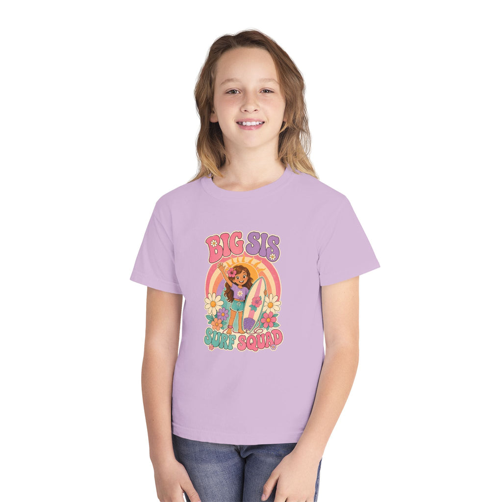 Big Sis Surf Squad Kids Tee | Big Sister Surf Shirt | Youth Beach T-Shirt | Surf Kid Gift