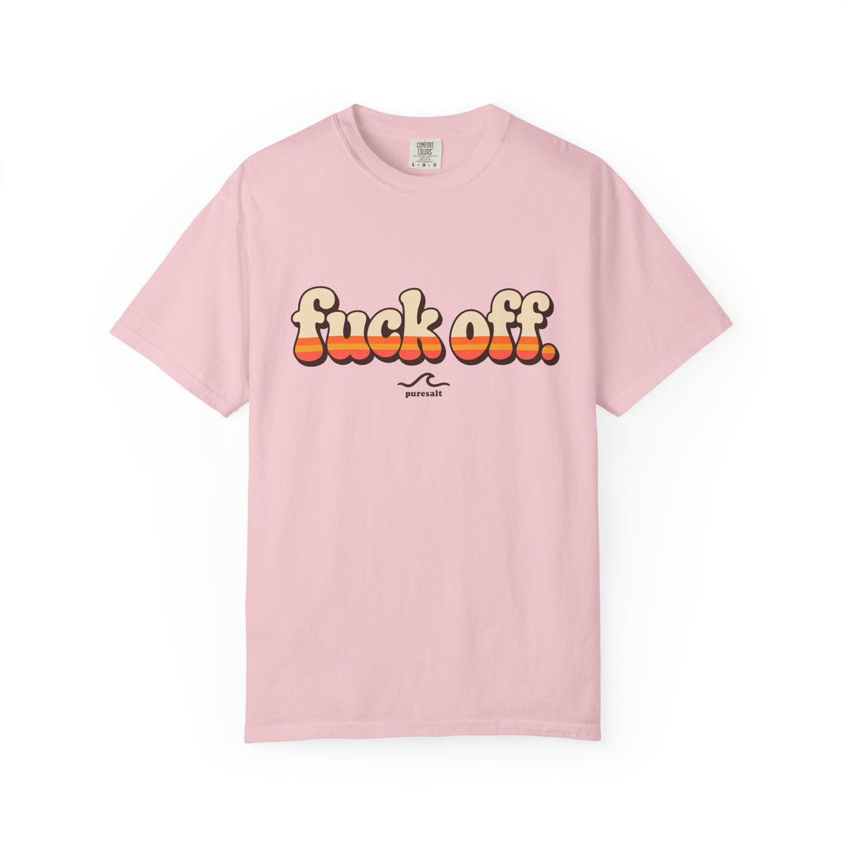 Retro 'fuck off.' typography T-shirt | bold script tee