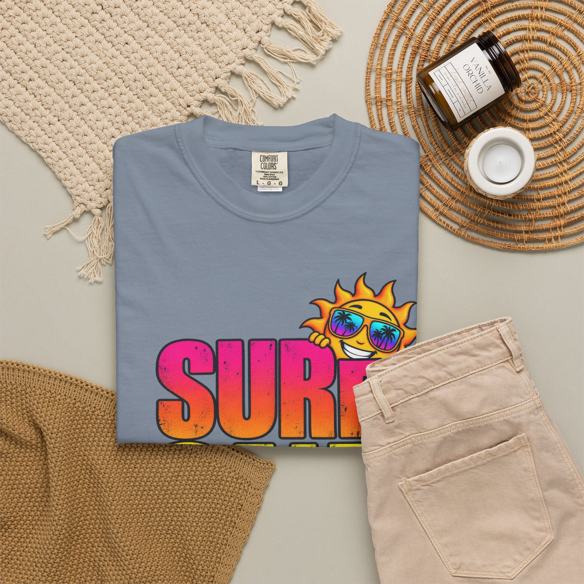 Surf Salt Soul Tee | Retro Surf Graphic Shirt | Colorful Beach T-Shirt | Comfort Colors