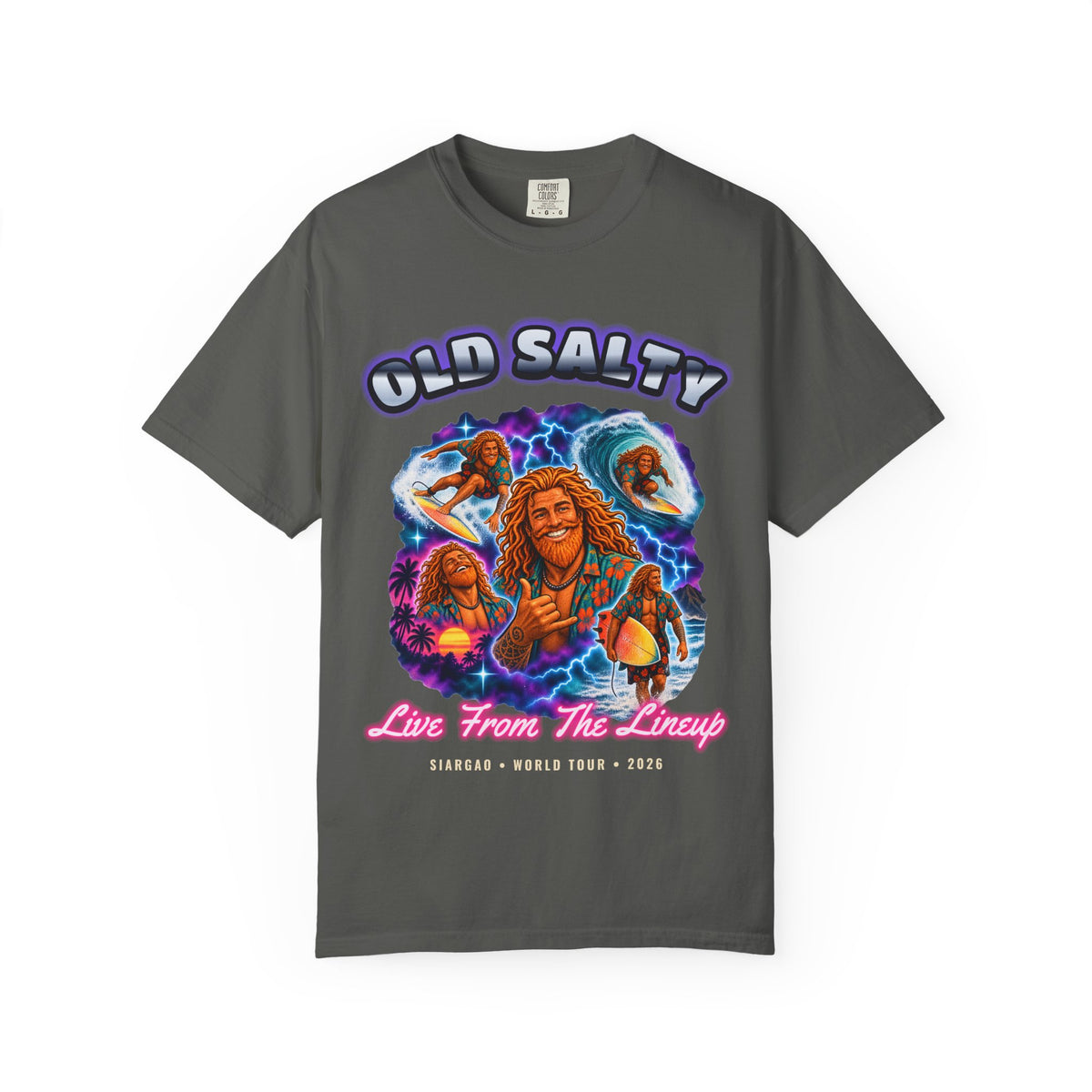 Old Salty Bootleg Shirt | 90s Rap Tee Style Surf Tour Tee | Comfort Colors T-Shirt