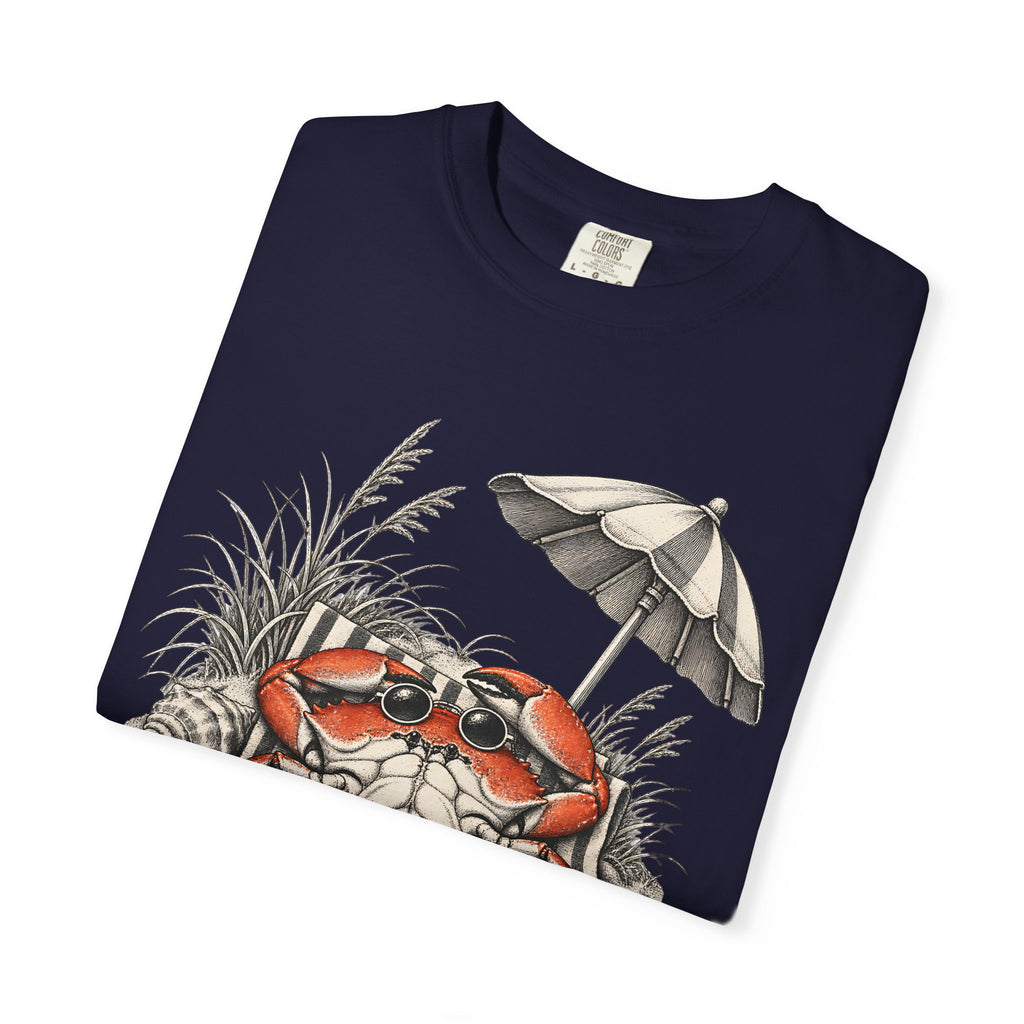 Sunburnt And Unbothered Crab Shirt | Funny Beach Crab Tee | Comfort Colors T-Shirt