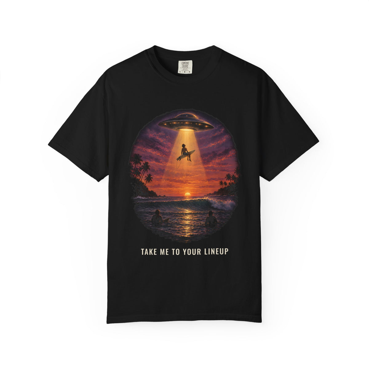 Take Me To Your Lineup Alien Shirt | Funny UFO Surf Tee | Comfort Colors T-Shirt