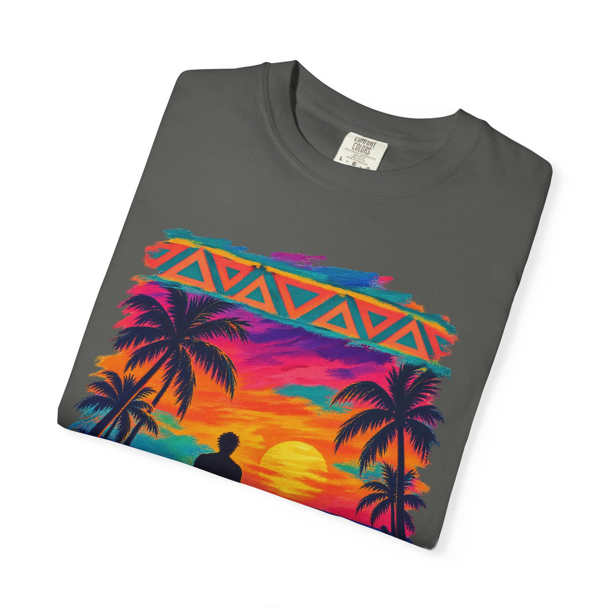 Surfer Walking To The Lineup Shirt | Tribal Sunset Surf Tee | Comfort Colors T-Shirt
