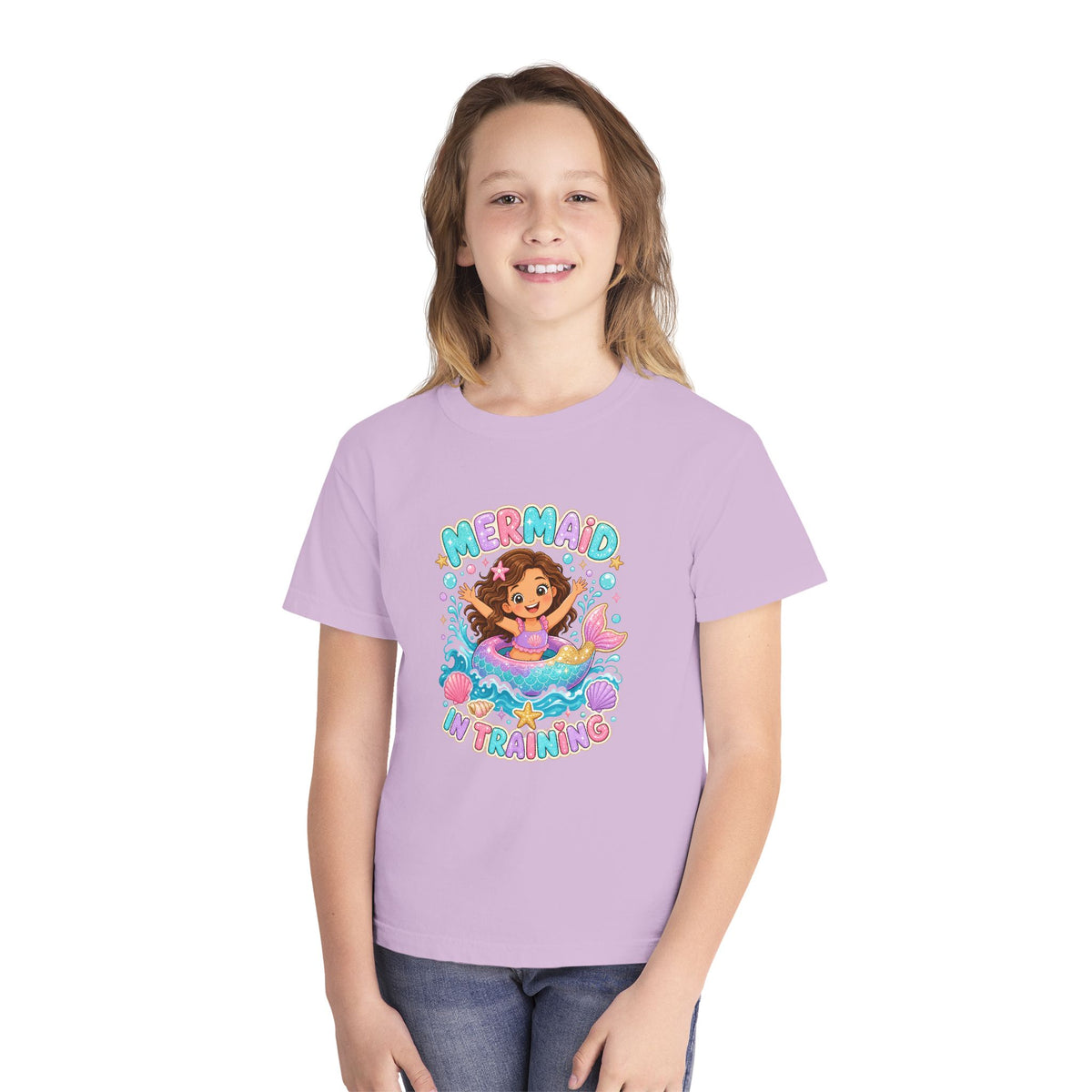 Mermaid In Training Kids Tee | Mermaid Kids Shirt | Youth Beach T-Shirt | Surf Kid Gift