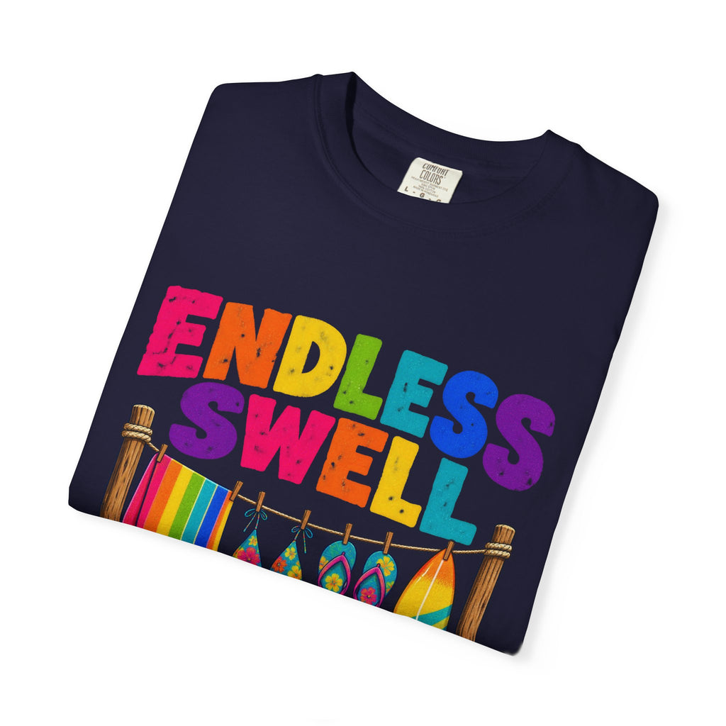 Endless Swell Season Tee | Retro Beach Clothesline Shirt | Colorful Surf T-Shirt | Comfort Colors